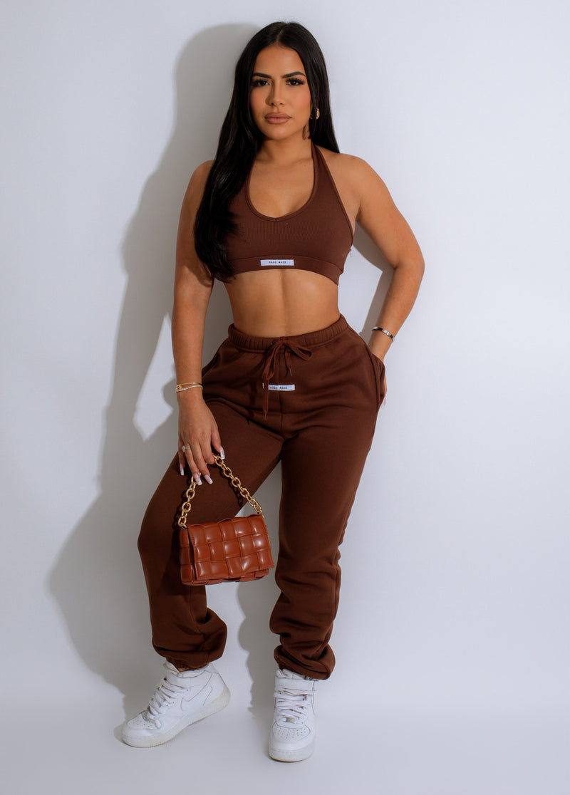 All A Dream Jogger Set Brown