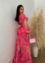 Modest Muse Diamonds Ruched Maxi Dress Pink