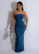 Miss Independent Denim Maxi Dress