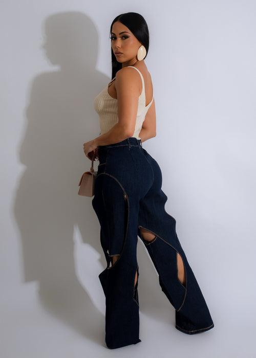 One Of A Kind Cut Out Denim Jean