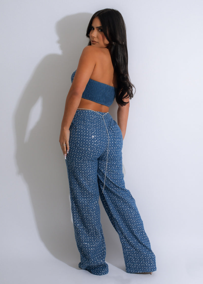 Love Is A Game Sequin Pant Set