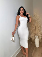 Made You Look Midi Dress White