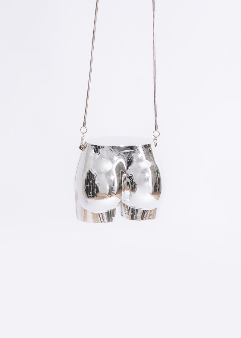 Peaches Signature Butt Handbag Silver