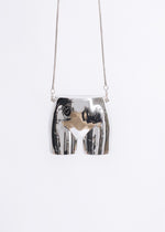 Peaches Signature Butt Handbag Silver