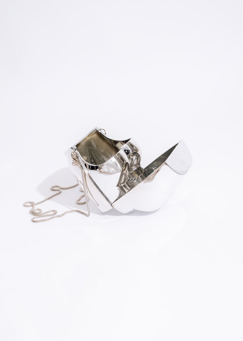 Peaches Signature Butt Handbag Silver