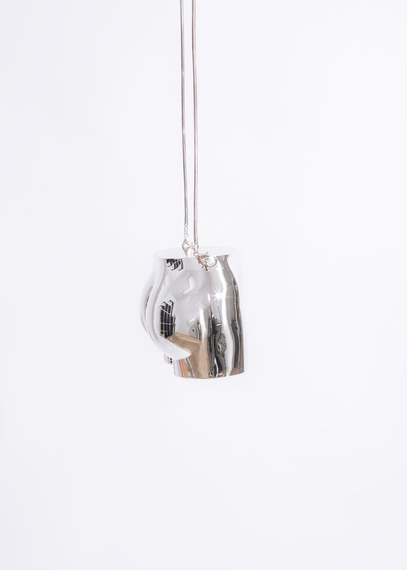 Peaches Signature Butt Handbag Silver