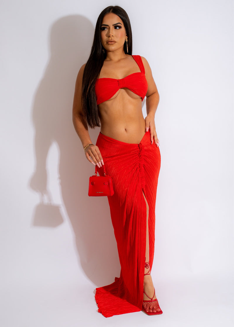 Looking For Me Skirt Set Red