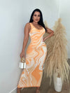Casual Moment Sweater Maxi Dress Orange