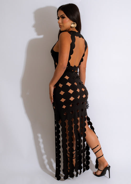 Just Over You Maxi Dress Black
