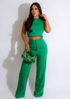 Live And Love Linen Pant Set Green