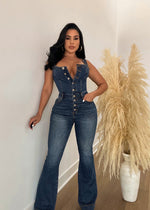 Let Me Hold You Denim Jumpsuit