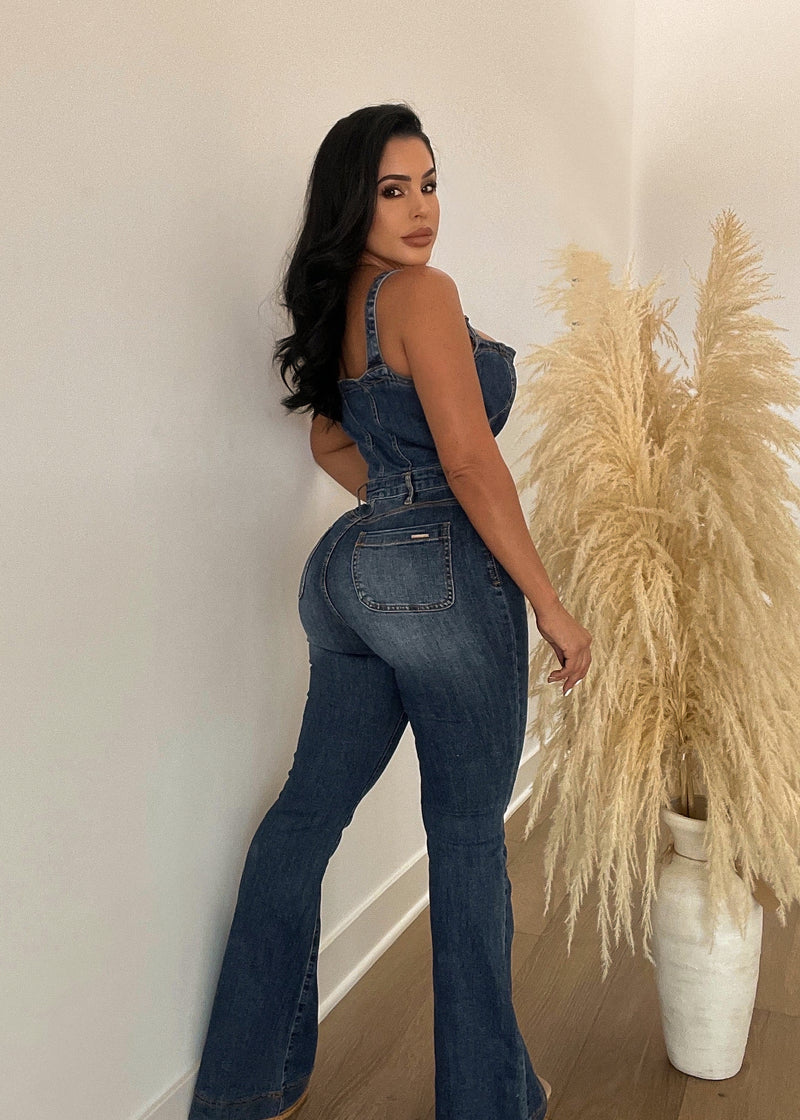 Let Me Hold You Denim Jumpsuit