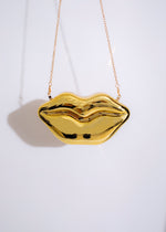 Just A Kiss Clutch Gold