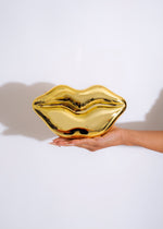 Just A Kiss Clutch Gold
