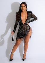 I Want You Back Mesh Mini Dress Black