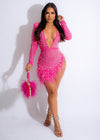 I Want You Back Mesh Mini Dress Pink
