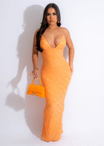 Found Love Midi Starfish Dress Orange