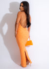 Found Love Midi Starfish Dress Orange