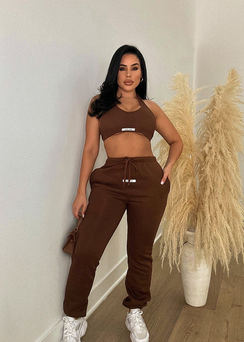 All A Dream Jogger Set Brown