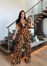 Free And Wild Jumpsuit Set Brown