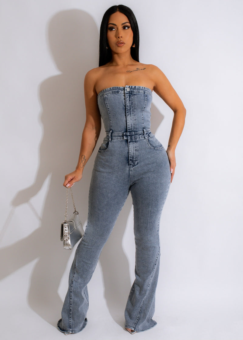 Make A Wish Denim Jumpsuit