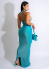 Mermaid Diva Seashell Glitter Sequin Maxi Dress