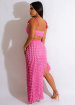 Just Lovers Popcorn Skirt Set Pink