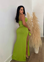 I Feel Sufficient Glitter Skirt Set Green