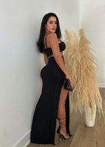 I Feel Sufficient Glitter Skirt Set Black