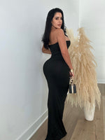 Snake Look Maxi Dress Black