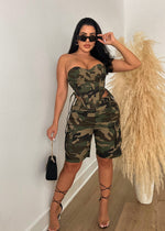 Disturbia Camo Cargo Short Set
