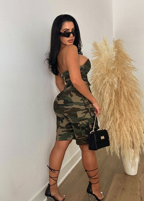 Disturbia Camo Cargo Short Set
