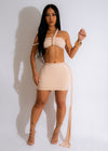 Sweet & Casual Skirt Set Nude