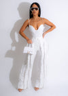 Feel Me Fringe Pant Set White