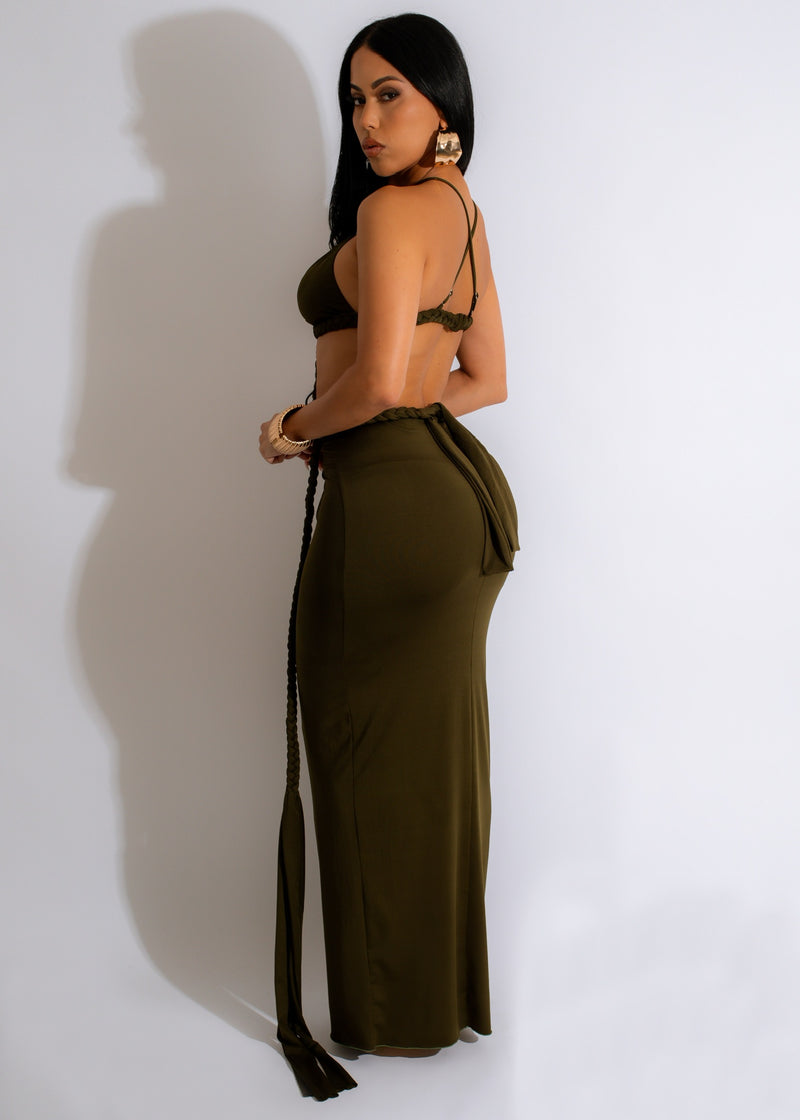 Highway To Heaven Maxi Dress Green