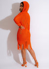Don't Miss Out Crochet Mini Dress Orange
