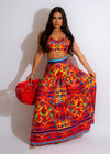Nothing Like The Rest Skirt Set Red