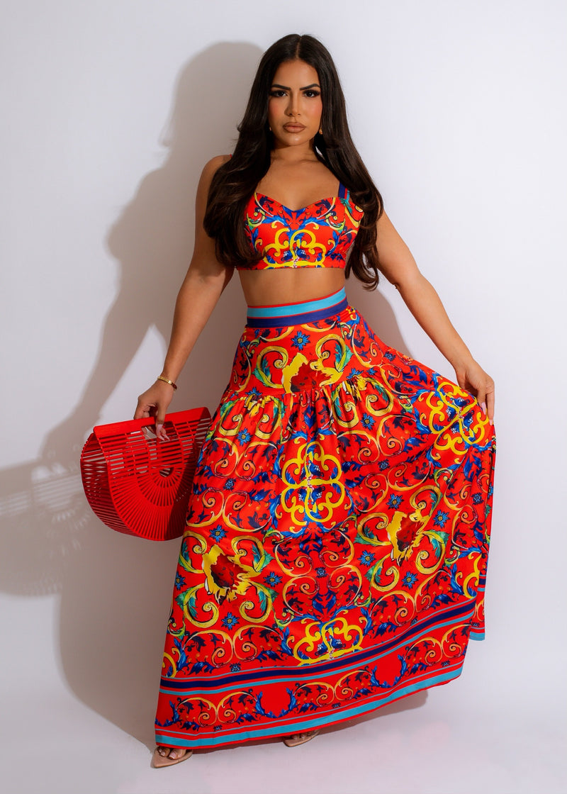 Nothing Like The Rest Skirt Set Red