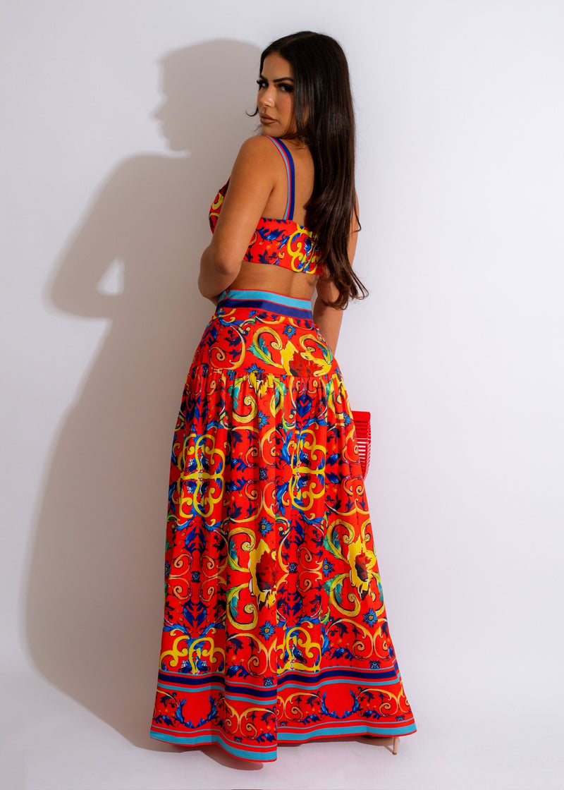 Nothing Like The Rest Skirt Set Red