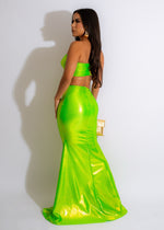 Electric Paradise Mermaid Maxi Dress