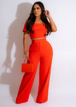 The Language Of Love Pant Set Orange