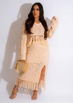 Attention On Me Crochet Skirt Set