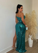 Got The Look Sequin Maxi Dress Green