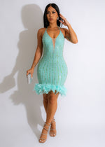 Beverly Babe Diamond Mini Dress Green