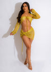 His Prettiest Problem Crochet Skirt Set Yellow
