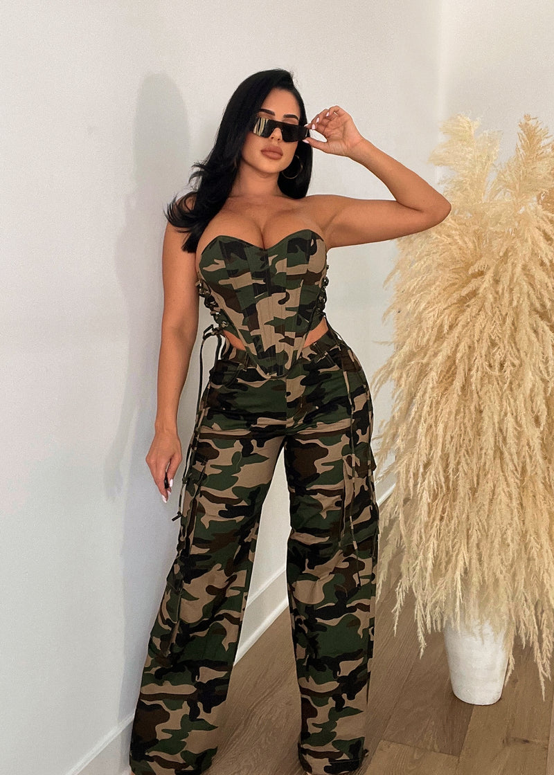 Can't See Me Camo Cargo Pant Set