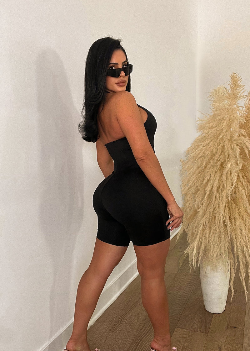 Take My Advice Romper Black