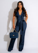 Not Your Baby Jumpsuit Dark Denim