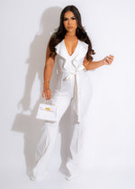 Not Your Baby Jumpsuit White