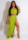 Be Here Now Skirt Set Lime
